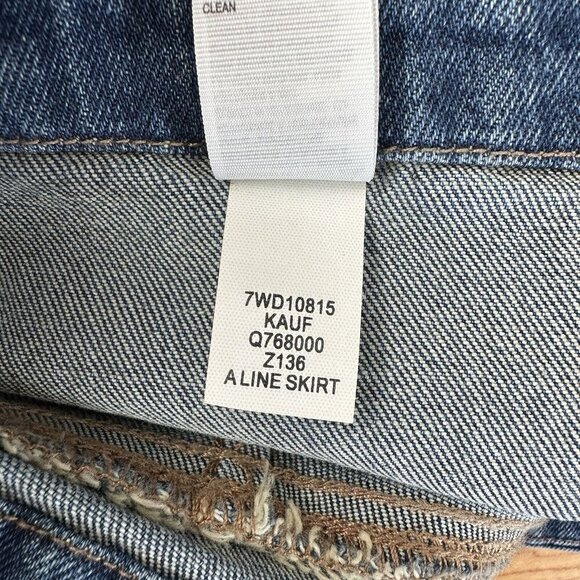 Lucky Brand Denim A-Line Skirt Womens Size 10/30 Blue Button Up - Picture 8 of 8